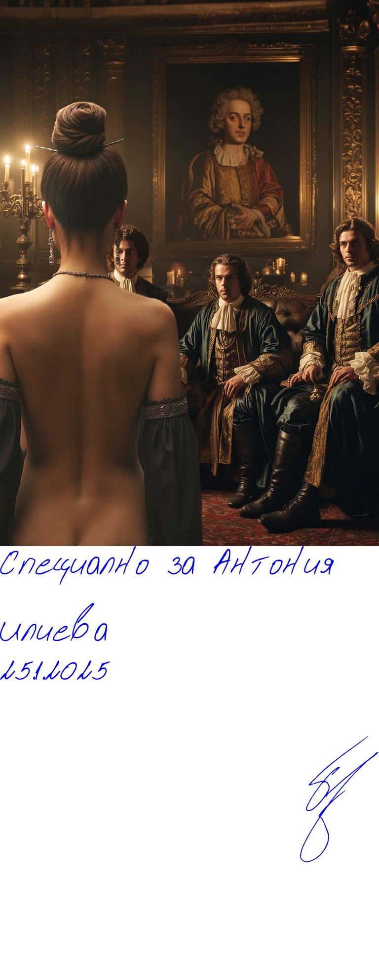 Венецианките - nude - Подписана илюстрация за Антония Илиева