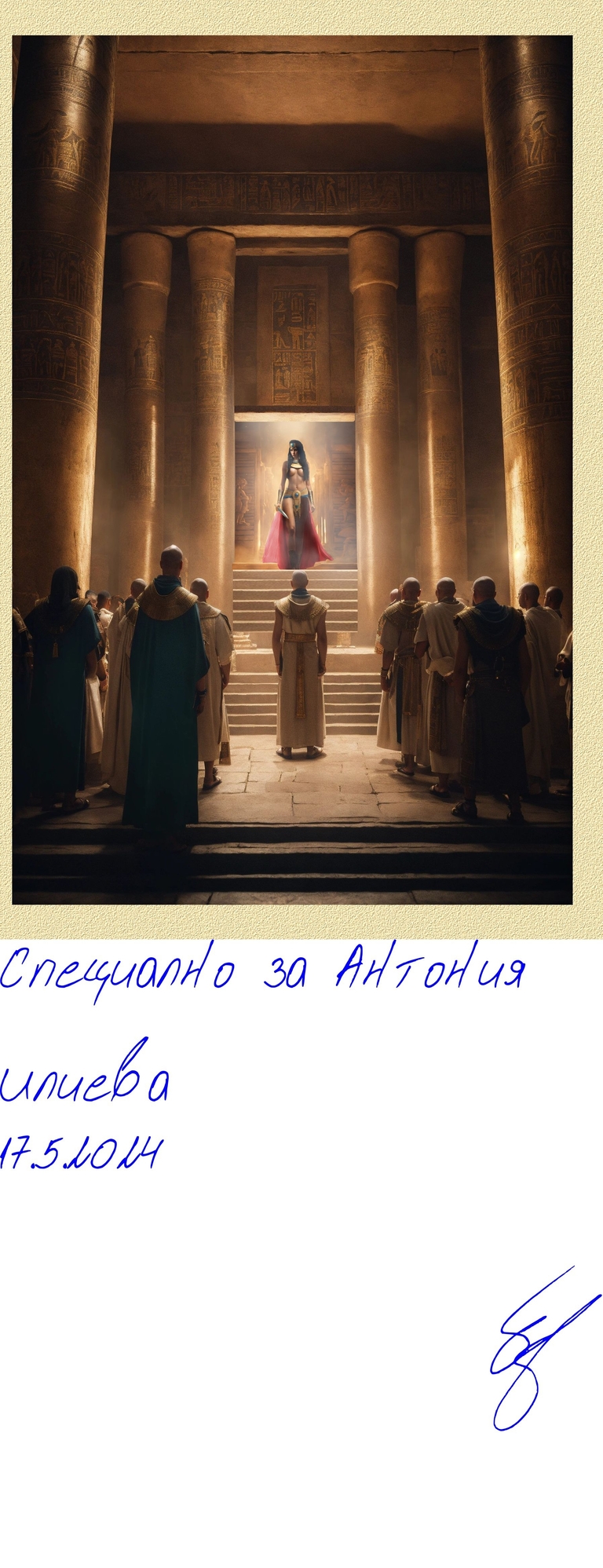 Ерихе египтянката - erihe in the vault_2 - Подписана илюстрация за Антония Илиева