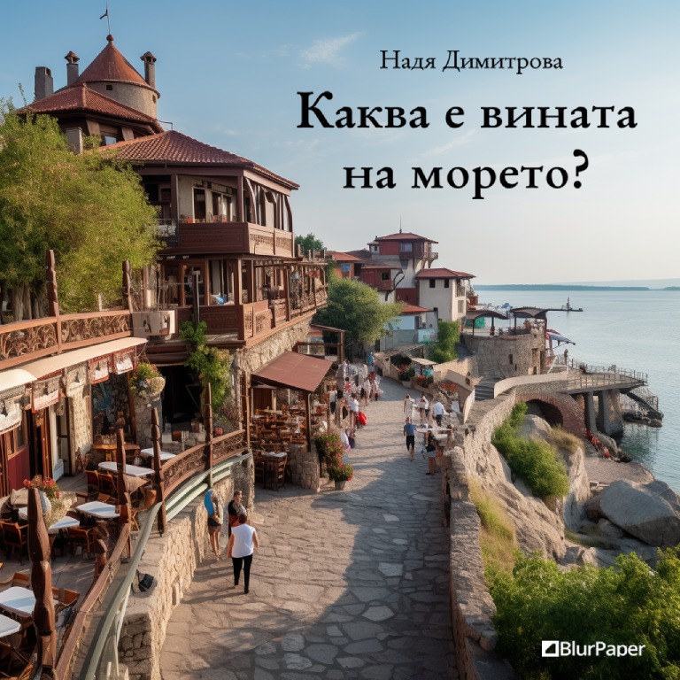 Каква е вината на морето - Летен пеизаж от българското черноморое с туристи и ясно небе