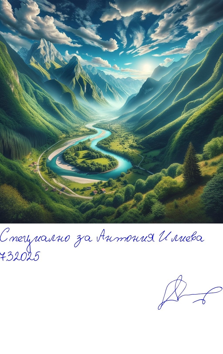 Камина - Разкази - Скрит рай в България - Подписана илюстрация за Антония Илиева