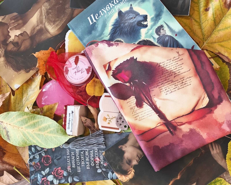 Книжна кутия с подвързия - Прегръдката на розата - 10