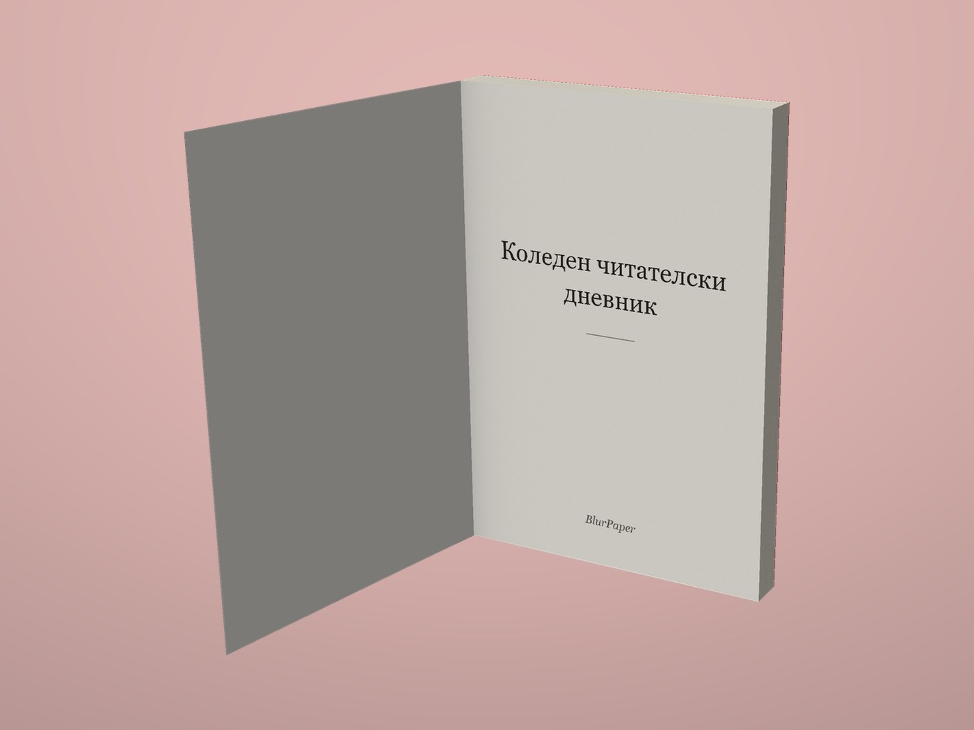 Коледен читателски дневник - Отворена корица