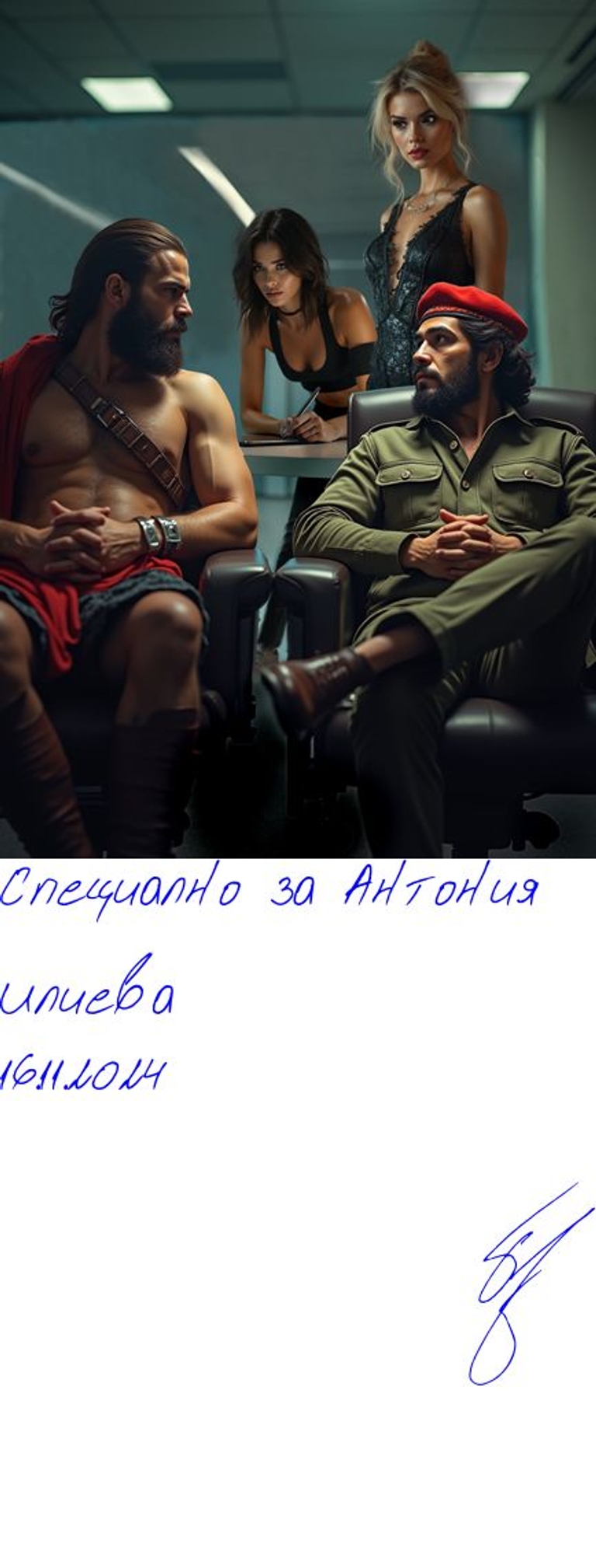 Корпорацията Б.О.Г. - Copy of C7 - Подписана илюстрация за Антония Илиева