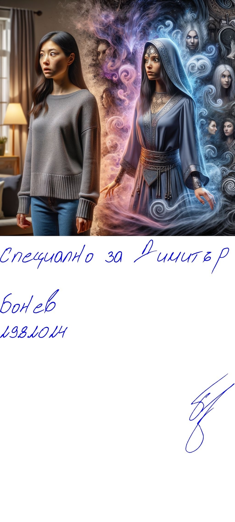Мъртва магия - Ян открива свят на тайни. - Подписана илюстрация за Димитър Бонев