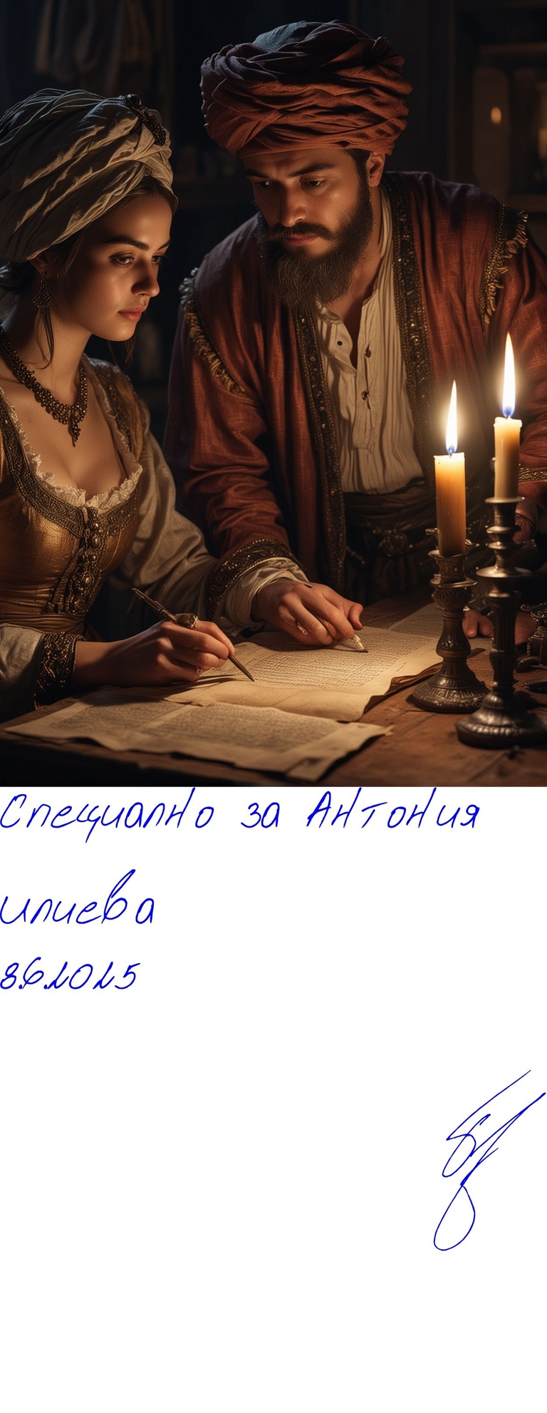 Началото - 503917870_1017137007200410_5014779823822379459_n - Подписана илюстрация за Антония Илиева
