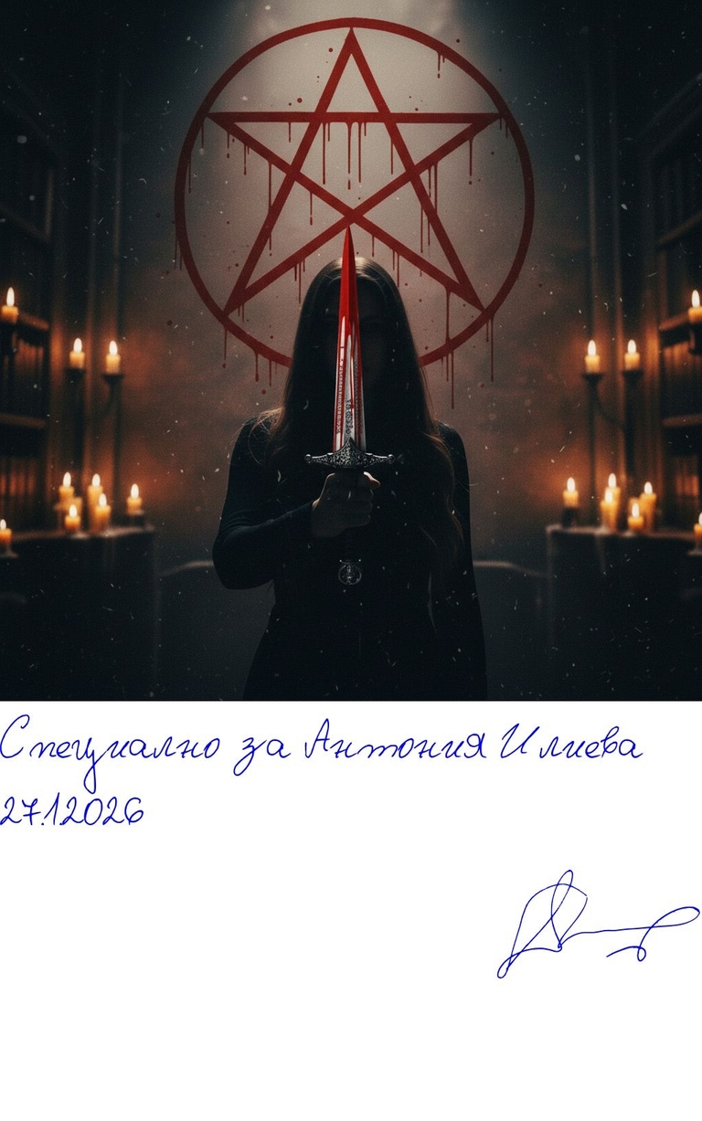 По следите на демона - 1769527983059 - Подписана илюстрация за Антония Илиева