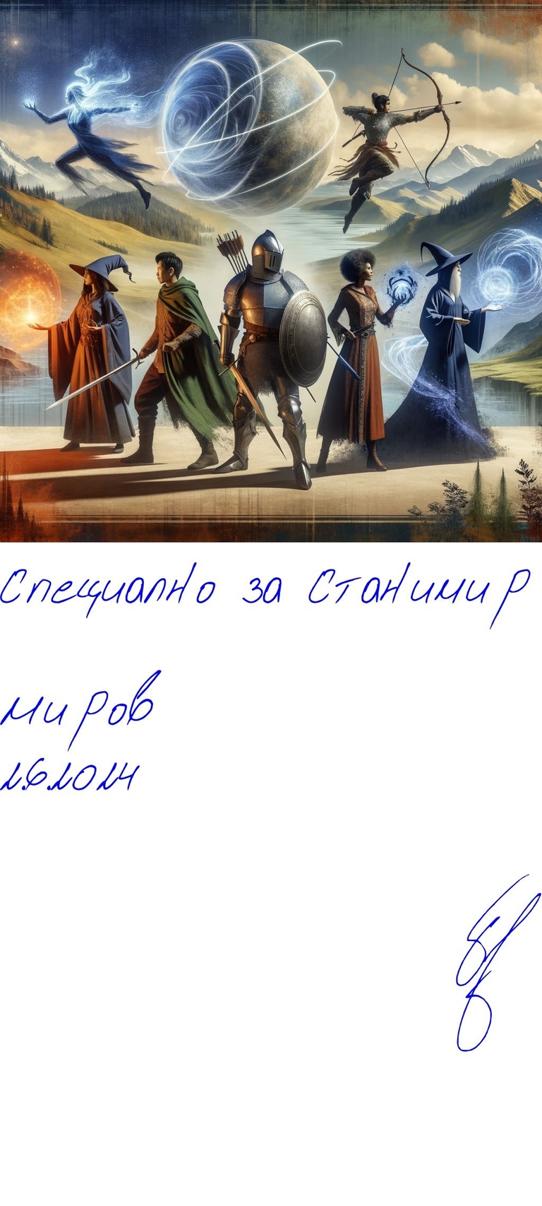 Светове отвъд света - Разкази - Защита на страната. - Подписана илюстрация за Станимир Миров