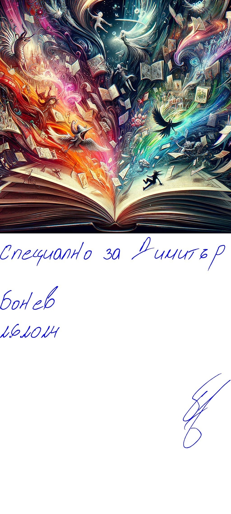 Светове отвъд света - Разкази - Светът на сънищата и кошмарите. - Подписана илюстрация за Димитър Бонев