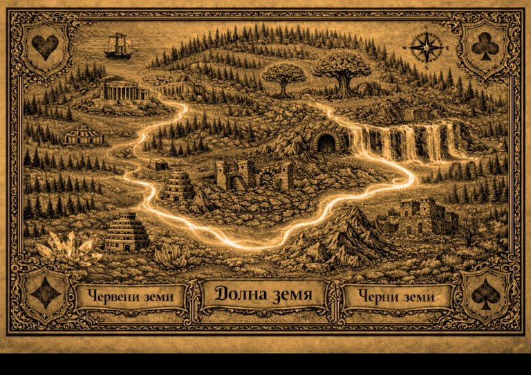 Червено и черно - Каро - Карта_